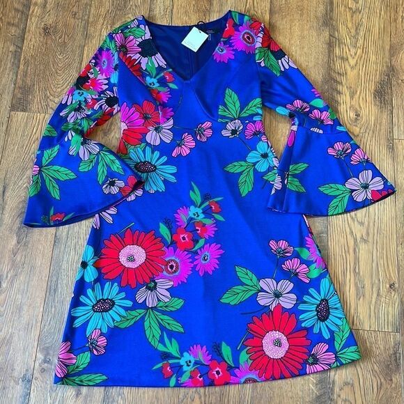 TRINA TURK TENDERNESS BELL SLEEVE DRESS 2 NWT - Picture 12 of 15